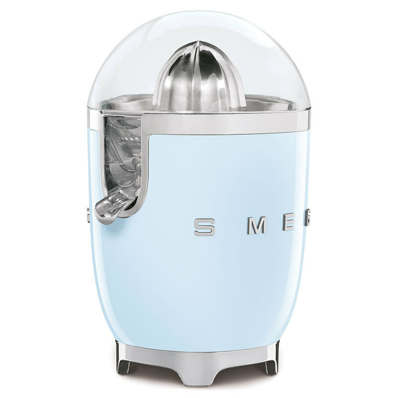 Exprimidor eléctrico Smeg CJF11PBEU – 70 W, Antigoteo, Azul pastel