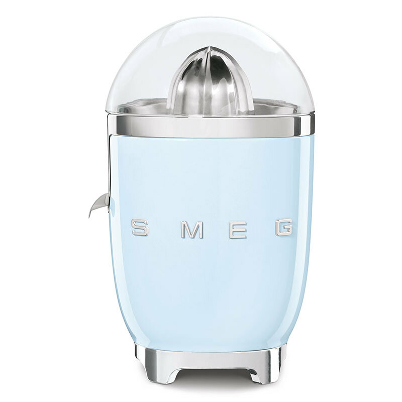 Exprimidor eléctrico Smeg CJF11PBEU – 70 W, Antigoteo, Azul pastel