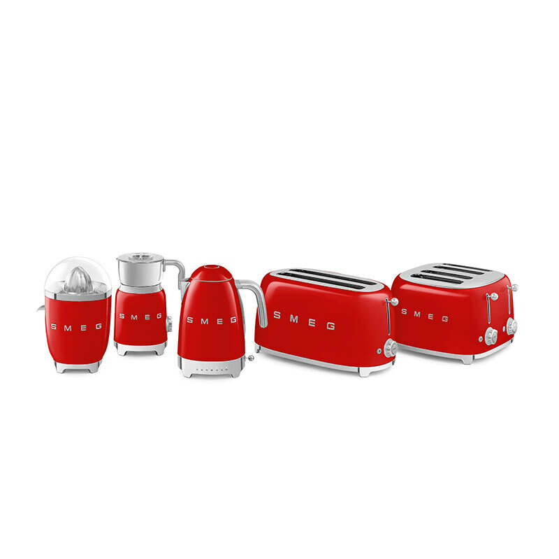 Exprimidor eléctrico Smeg CJF11RDEU – 70 W, Rojo brillante, Antigoteo