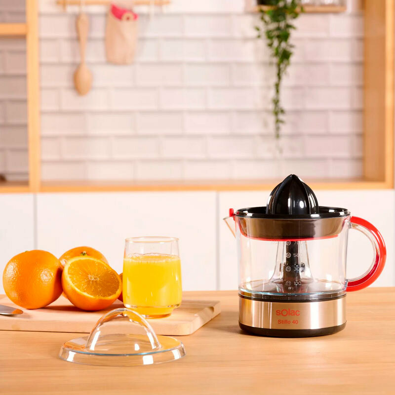 Exprimidor eléctrico Solac EX6153 Stillo 40 – 0,7 L, Regulador de pulpa, Apto lavavajillas