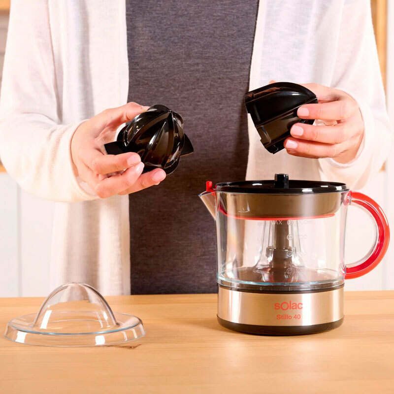 Exprimidor eléctrico Solac EX6153 Stillo 40 – 0,7 L, Regulador de pulpa, Apto lavavajillas