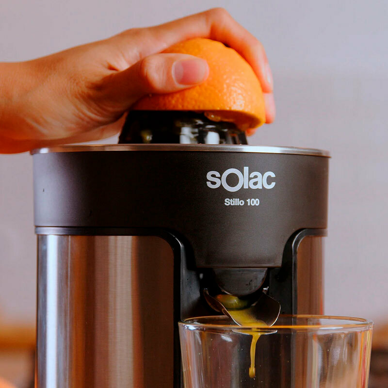 Exprimidor eléctrico Solac EX6170 – 100 W, Acero inoxidable, Antigoteo