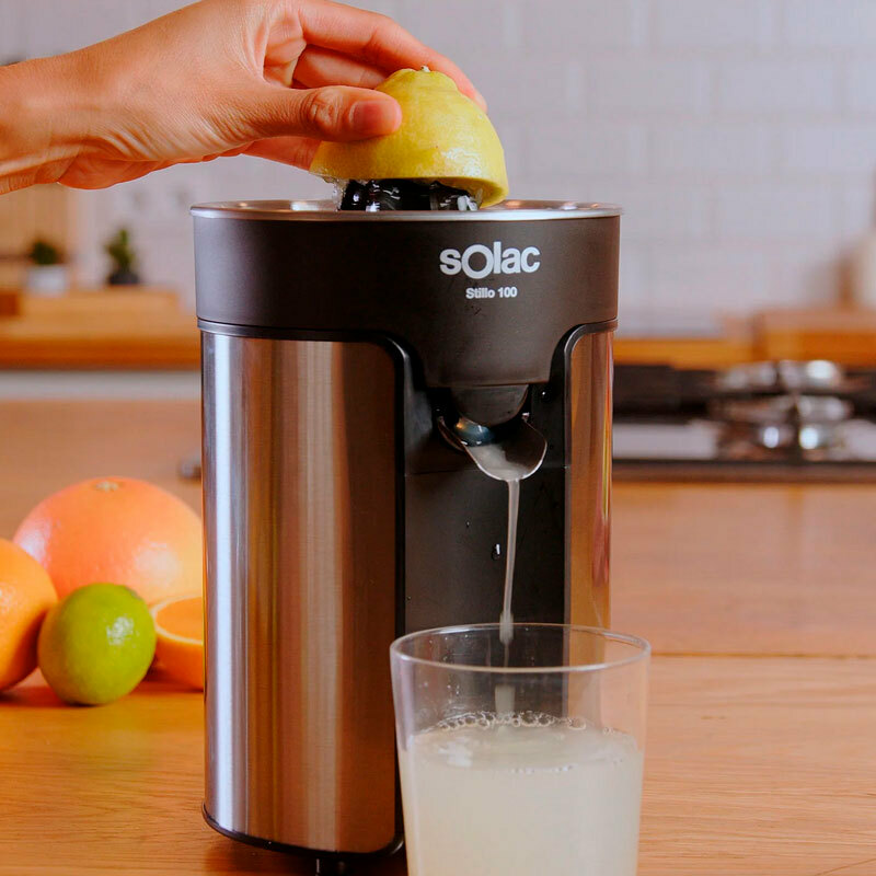 Exprimidor eléctrico Solac EX6170 – 100 W, Acero inoxidable, Antigoteo