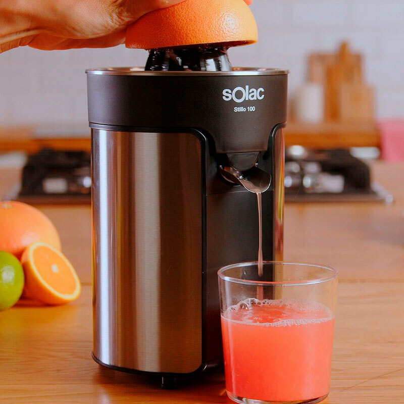 Exprimidor eléctrico Solac EX6170 – 100 W, Acero inoxidable, Antigoteo