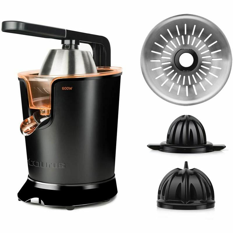 Exprimidor eléctrico Taurus Easy Press 600 – 600 W, Acero inoxidable, Antigoteo