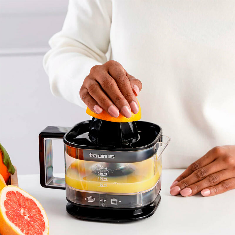 Exprimidor eléctrico Taurus TC-350 Nero – 0,35 L, 25 W, Regulador de pulpa