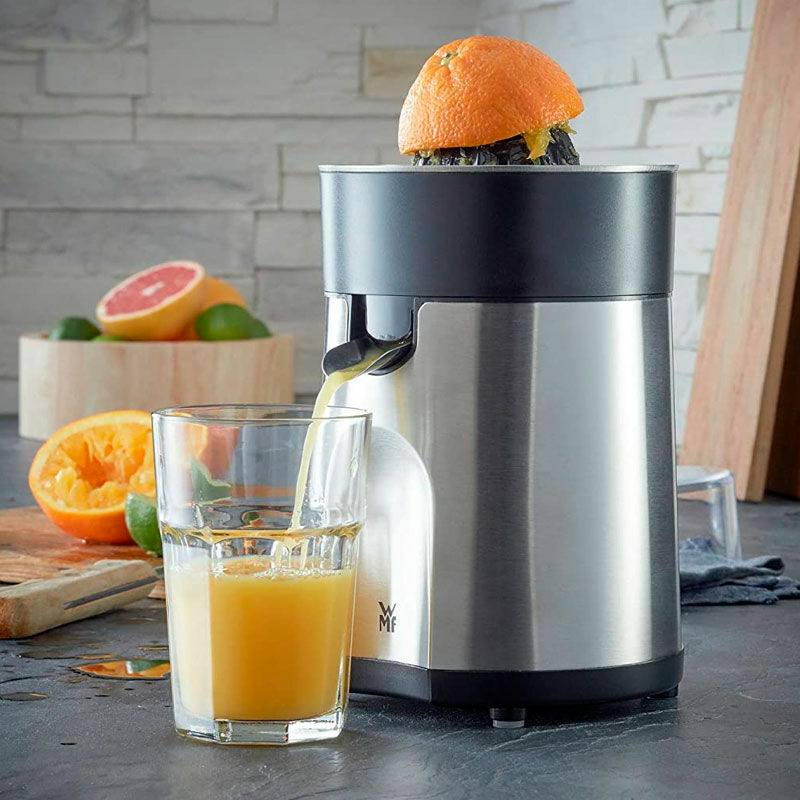 Exprimidor eléctrico WMF STELIO – Cromargan 18/10, 85 W, Piezas aptas lavavajillas