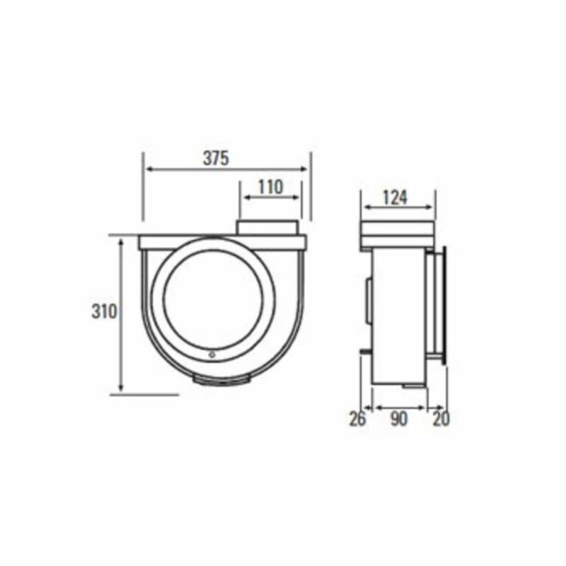 Campana grupo filtrante Cata GS 600 – 480 m³/h, 50 dB, Bajo mueble