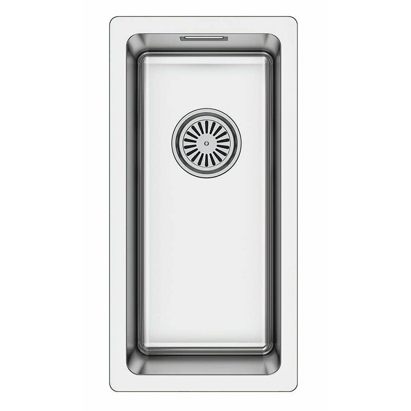 Fregadero bajo encimera Cata CB 18 40 R15 – 1 cubeta 18x40 cm, Profundidad 15 cm, Acero inoxidable cepillado