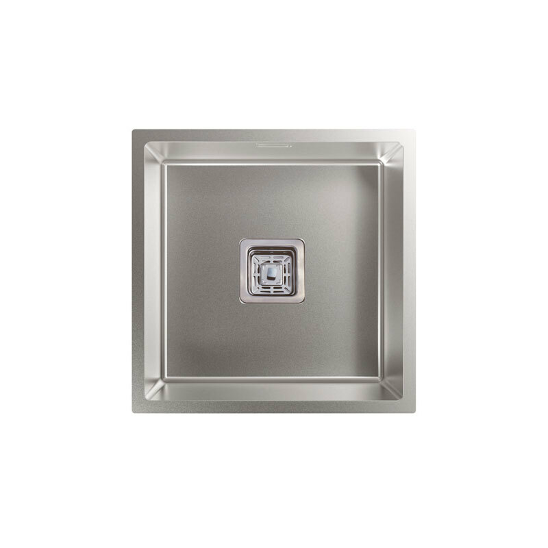 Fregadero bajo encimera CATA CB 40-40 R10 – Acero inox cepillado, Cubeta 40x40 cm, Prof. 20 cm