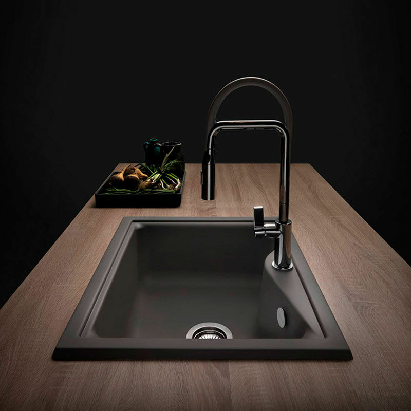 Fregadero 1 seno Poalgi City 320 – Roc Stone®, Sobre encimera, Profundidad 22 cm