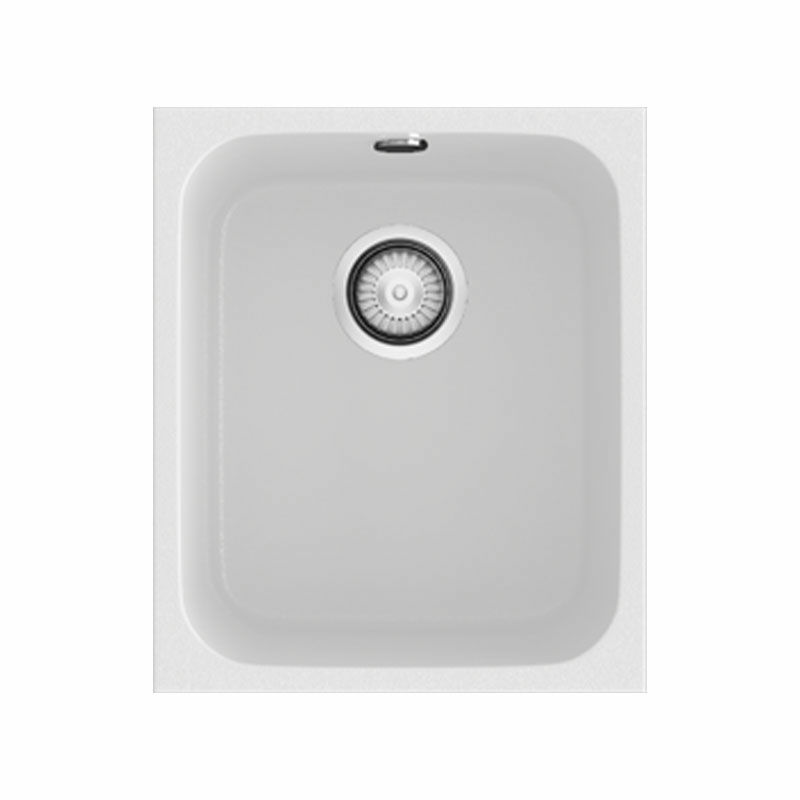 Fregadero 1 seno Poalgi Essenzial 35 – Blanco brillo, Resina Roc-Stone, Profundidad 20 cm