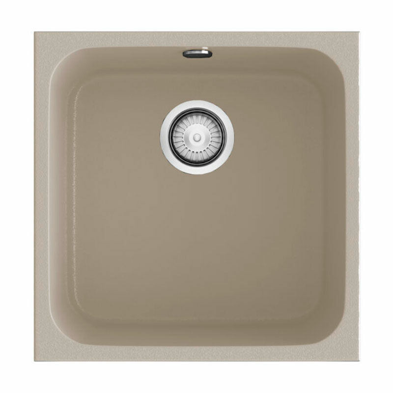 Fregadero 1 cubeta Poalgi Gandia 40 (PU193T) – Granito Hekla, Pumice Beige, Sobre/Bajo encimera