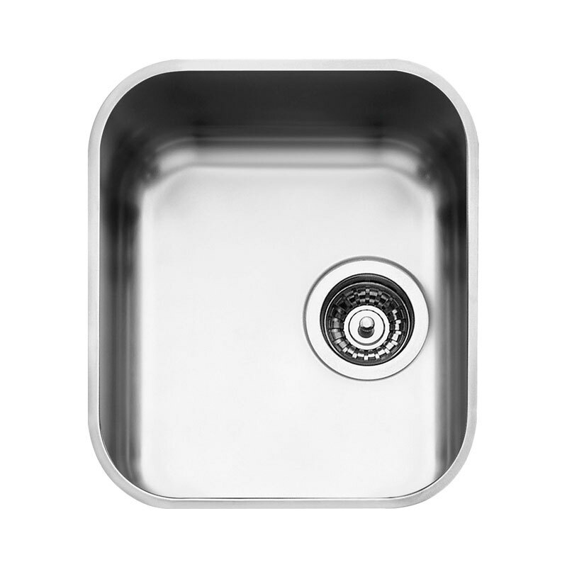 Fregadero bajo encimera Smeg UM34 – Acero inoxidable AISI 304, Cubeta 34x40 cm, Prof. 18 cm