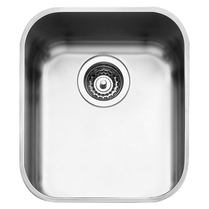 Fregadero bajo encimera Smeg UM40 – Inox cepillado, 1 cubeta 400x340 mm, Prof. 18 cm