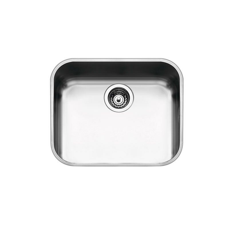 Fregadero bajo encimera Smeg UM50 – Acero inoxidable, Cubeta 50x40x20 cm, Acabado cepillado