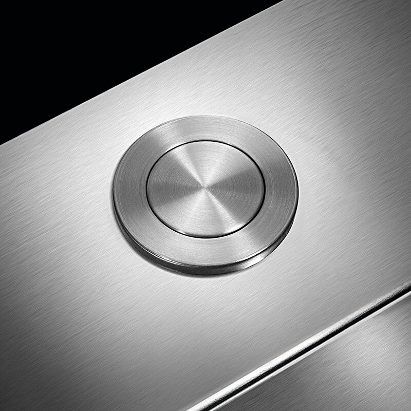 Fregadero Smeg VR12S34 – Enrasado/encastrado, Inox AISI 304 cepillado, 20 cm profundidad