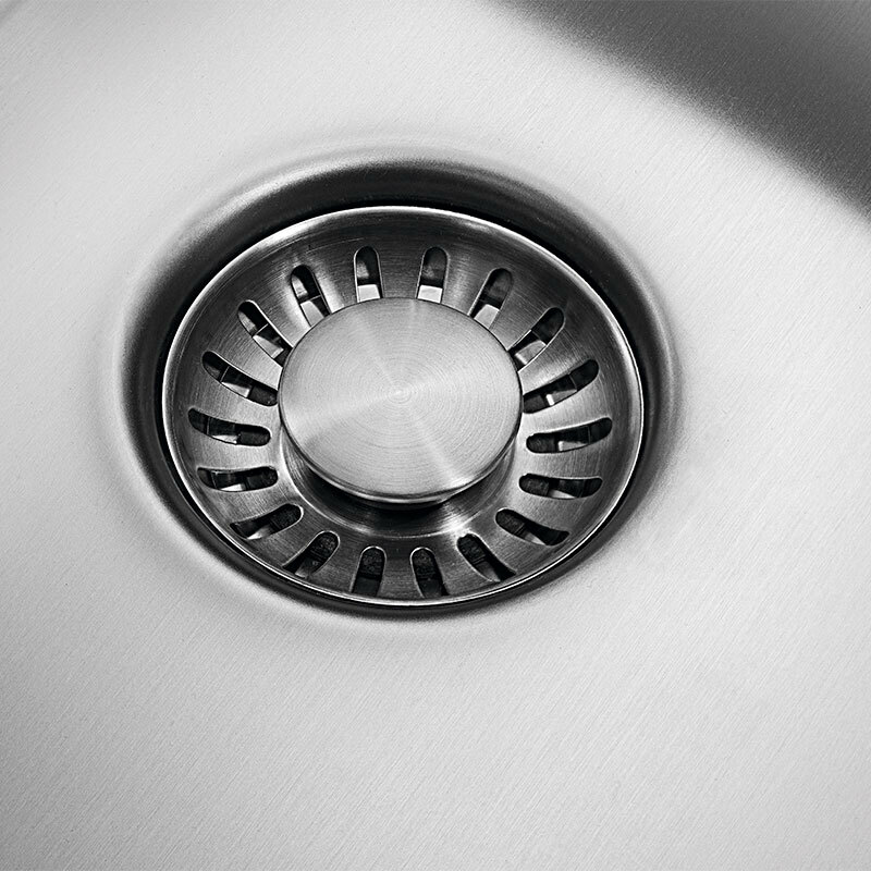 Fregadero Smeg VR12S34 – Enrasado/encastrado, Inox AISI 304 cepillado, 20 cm profundidad