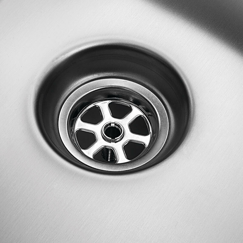 Fregadero Smeg VR12S34 – Enrasado/encastrado, Inox AISI 304 cepillado, 20 cm profundidad