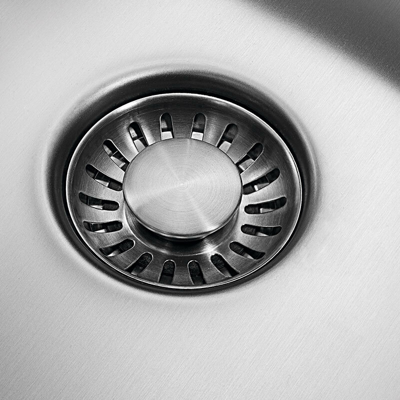 Fregadero acero inoxidable Smeg VR12S50 – Enrasado/encastrado, 1 cubeta 50x40x20 cm, AISI 304 cepillado