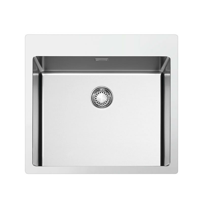 Fregadero acero inoxidable Smeg VR12S50 – Enrasado/encastrado, 1 cubeta 50x40x20 cm, AISI 304 cepillado