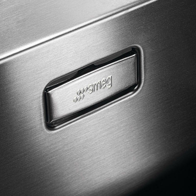 Fregadero de cocina Smeg VR12S70 – Enrasado/encastrado, 1 cubeta 700 x 400 mm, Acero inoxidable cepillado