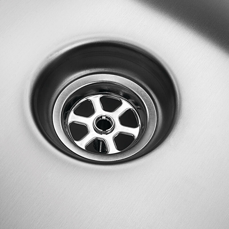 Fregadero de cocina Smeg VR12S70 – Enrasado/encastrado, 1 cubeta 700 x 400 mm, Acero inoxidable cepillado