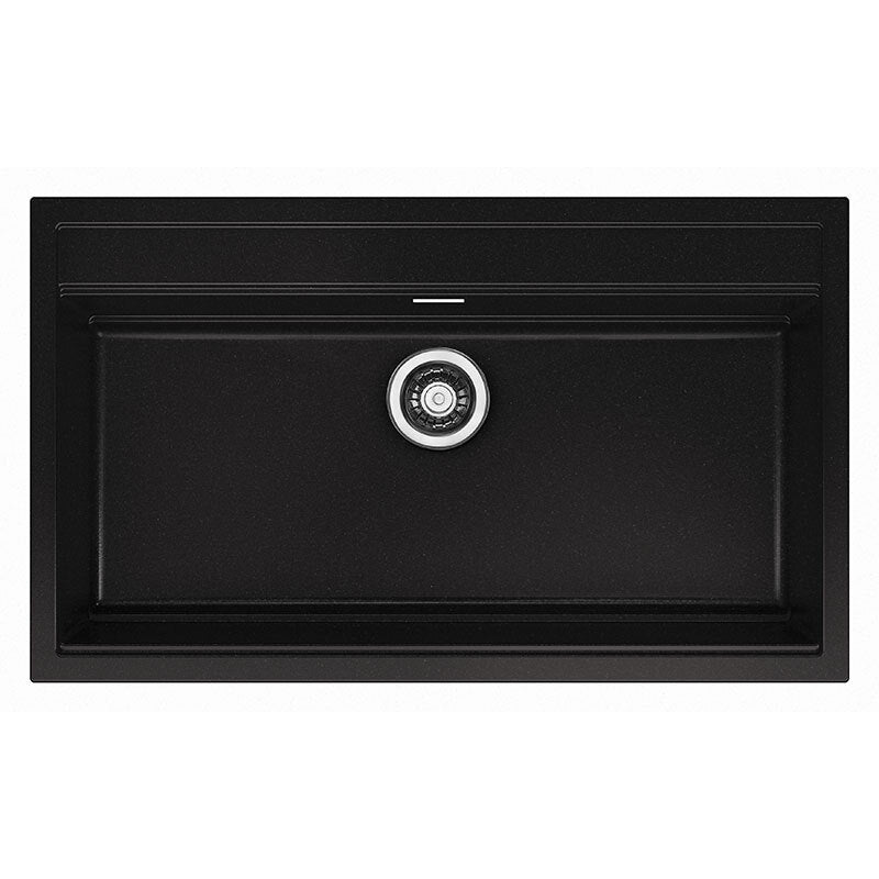 Fregadero sobre encimera Smeg VSGX860N – Negro, Granito, 86 cm