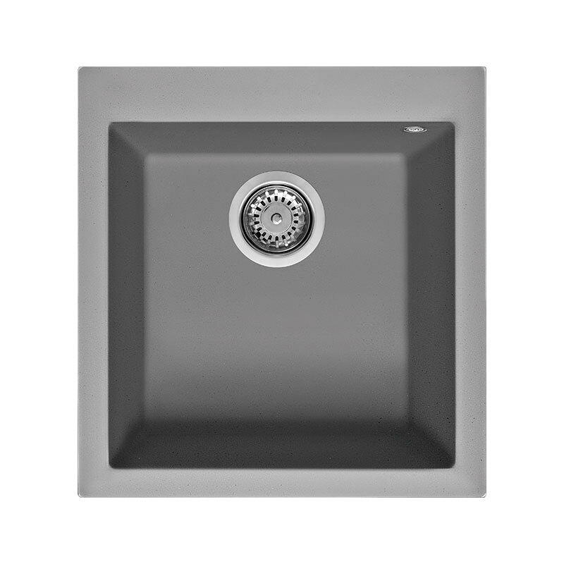 Fregadero sobre encimera Smeg VZ45CT – 1 cubeta, Granito gris, Texturizado