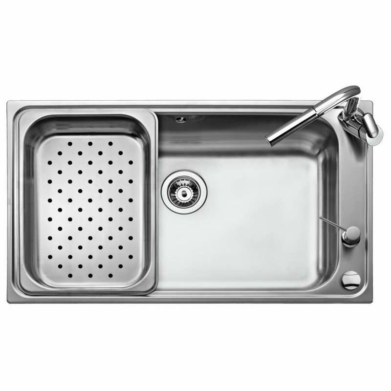 Fregadero encastrado Teka BAHIA 1C Plus – Acero inoxidable, 1 cubeta 21 cm, Accesorios incluidos