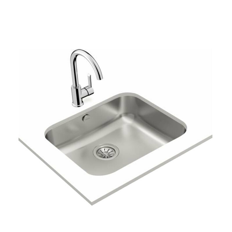 Fregadero bajo encimera Teka BE 50.40 MAX – Acero inoxidable 18/10, cubeta profunda 16 cm, para mueble 60 cm