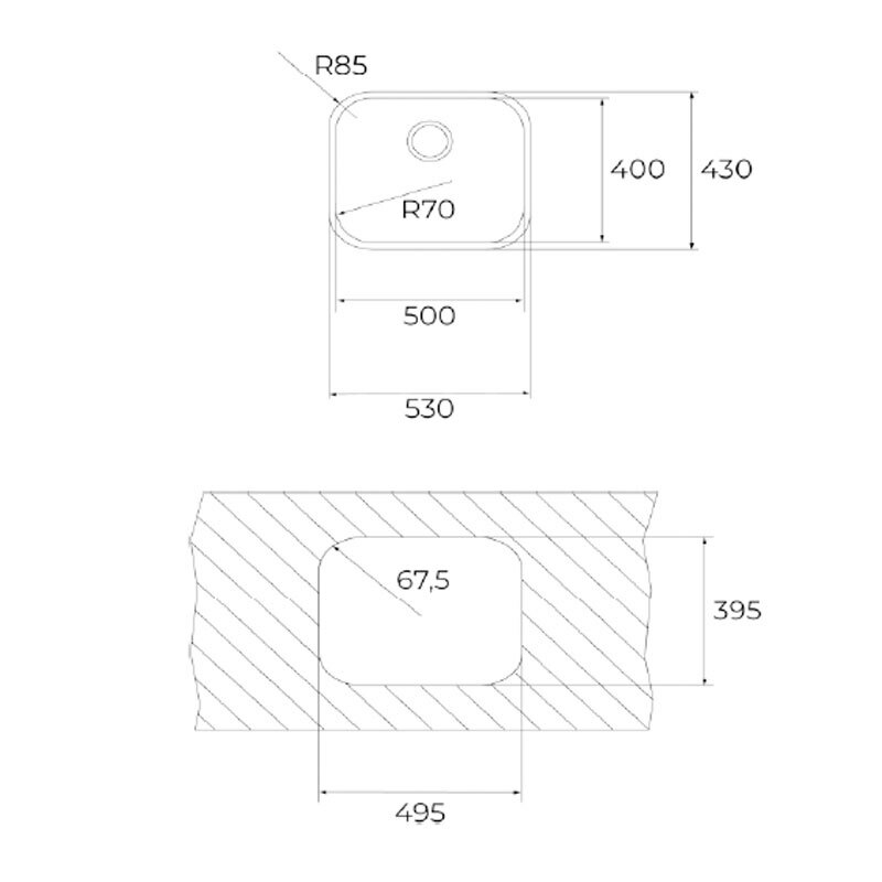 Fregadero bajo encimera Teka BE 50.40 MAX – Acero inoxidable 18/10, cubeta profunda 16 cm, para mueble 60 cm