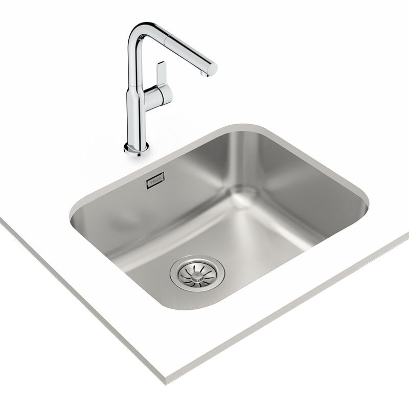 Fregadero Teka BET 50.40 Plus – Inox 18/10, Enrasado/encastrado, Cubeta 20 cm