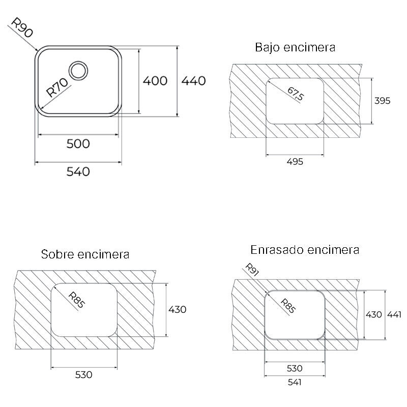 Fregadero Teka BET 50.40 Plus – Inox 18/10, Enrasado/encastrado, Cubeta 20 cm