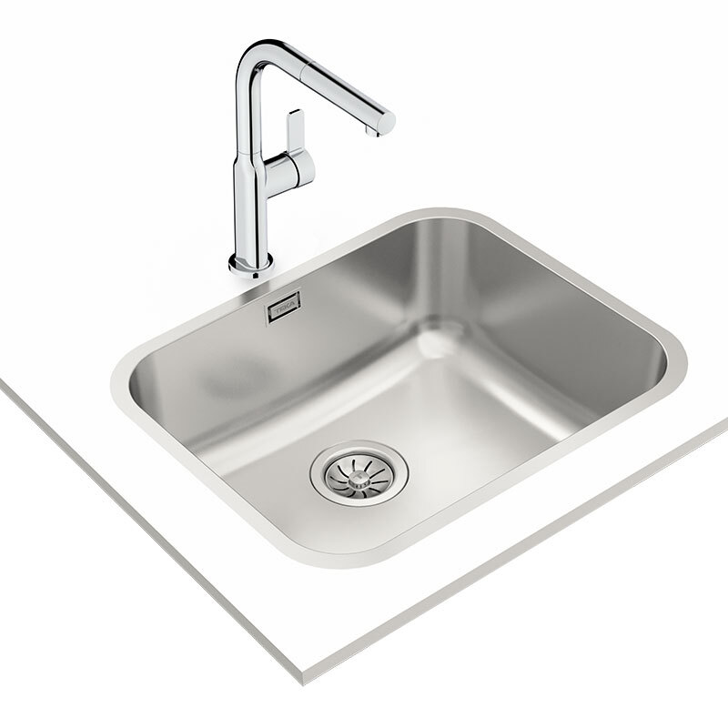 Fregadero Teka BET 50.40 Plus – Inox 18/10, Enrasado/encastrado, Cubeta 20 cm