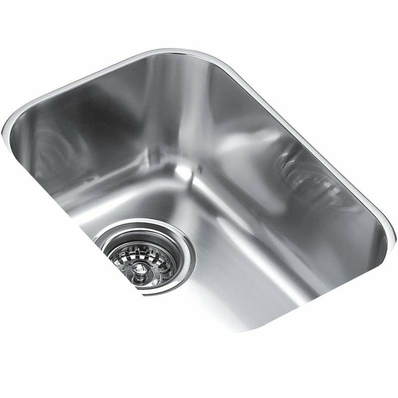 Fregadero bajo encimera Teka BE 28.40 – Inox cepillado, 1 cubeta 18 cm, Para mueble 45 cm