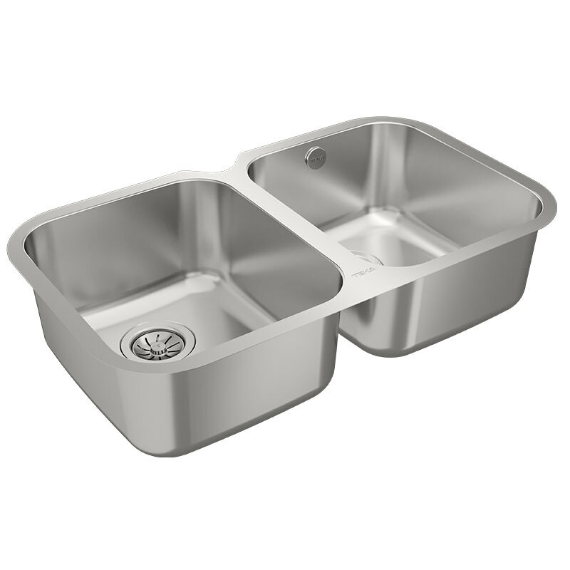 Fregadero bajo encimera Teka BE 2C 765 – Acero inoxidable, Doble cubeta, Profundidad 20 cm