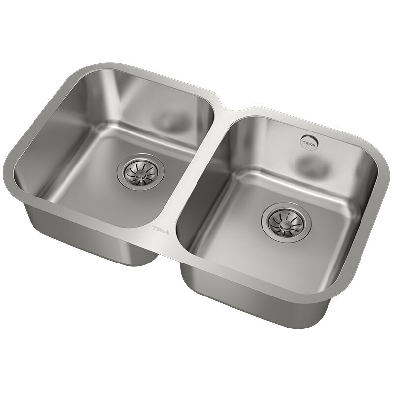 Fregadero bajo encimera Teka BE 2C 765 – Acero inoxidable, Doble cubeta, Profundidad 20 cm