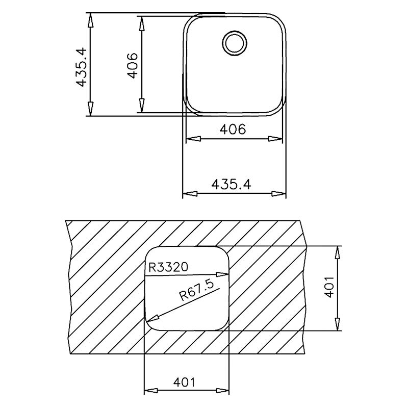 Fregadero bajo encimera Teka BE 40.40 – Acero inoxidable 18/10, Cubeta 41×18 cm, Válvula canasta 3½"
