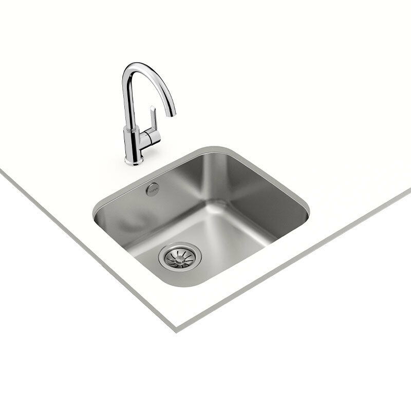Fregadero bajo encimera Teka BE 45.40 – Acero inoxidable 18/10, cubeta 20 cm, insonorizado