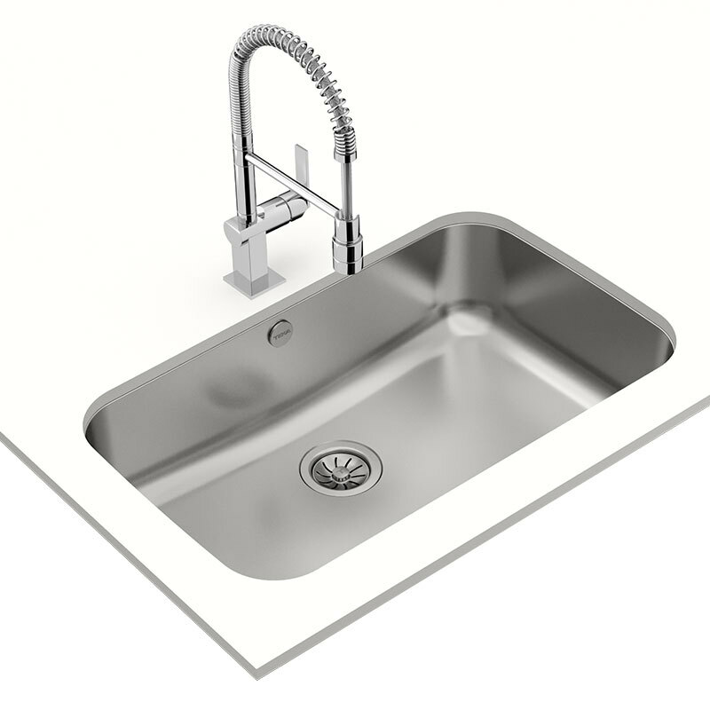 Fregadero bajo encimera Teka BE 74.43-20 1C – Cubeta XXL, Profundidad 20 cm, Acero inoxidable pulido