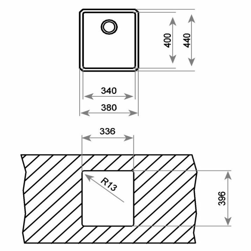 Fregadero bajo encimera Teka BE Linea RS15 34.40 – Acero inoxidable 18/10, Cubeta 20 cm, SilentSmart antirruido