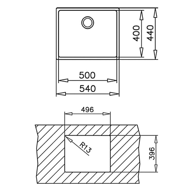 Fregadero bajo encimera Teka BE Linea RS15 50.40 – Acero inoxidable, Cubeta 20 cm, SilentSmart