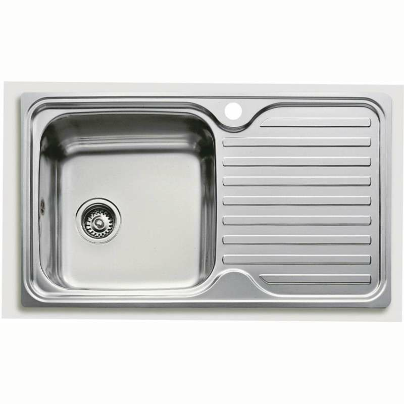 Fregadero encastrado Teka CLASSIC 1C 1E – Acero inox 18/10, 1 cubeta 41 cm, Escurridor derecha