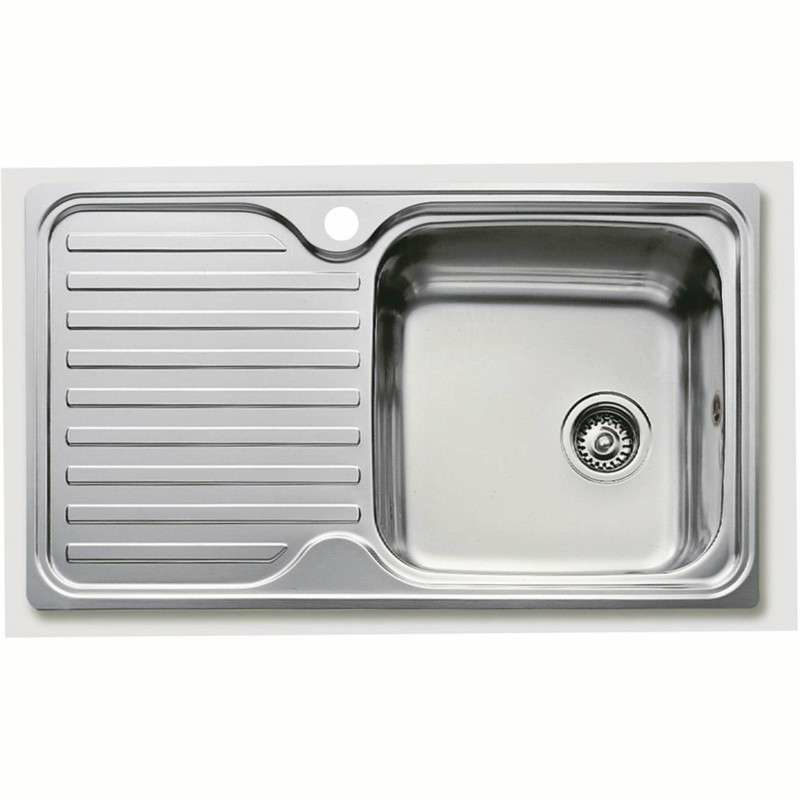 Fregadero encastrado Teka CLASSIC 1C 1E (REF. 10119013) – Acero inoxidable 18/10, Escurridor reversible, Profundidad 19 cm