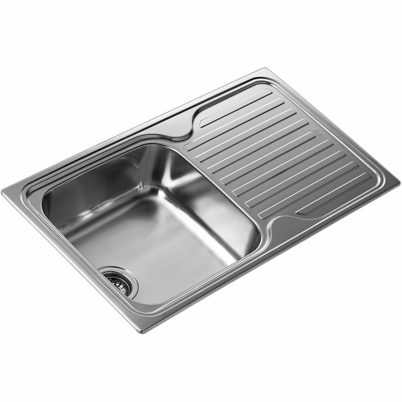 Fregadero encastrado Teka CLASSIC 1C 1E – Inox 18/10, cubeta 19 cm, escurridor reversible