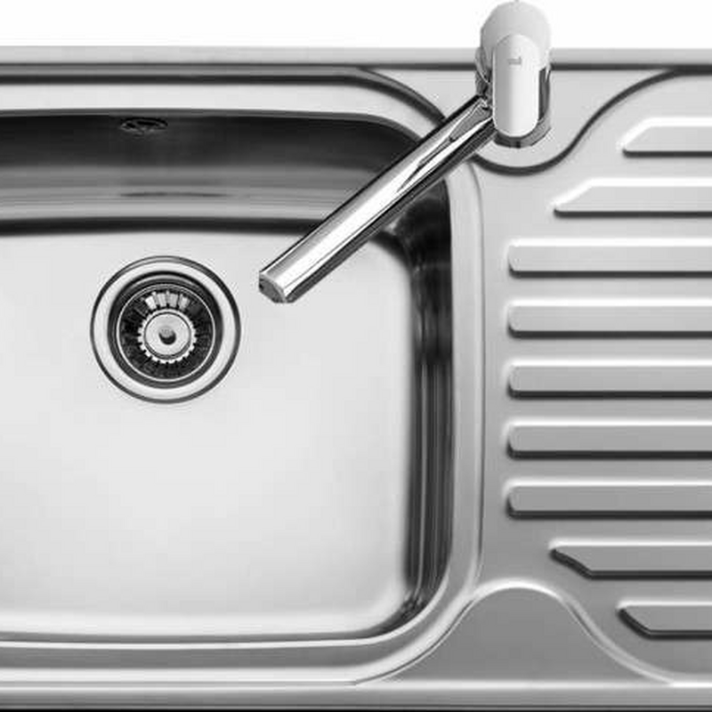 Fregadero encastrado Teka CLASSIC MAX 1C 1E (11119200) – 1 cubeta 45 cm, Escurridor derecha, Acero inoxidable 18/10