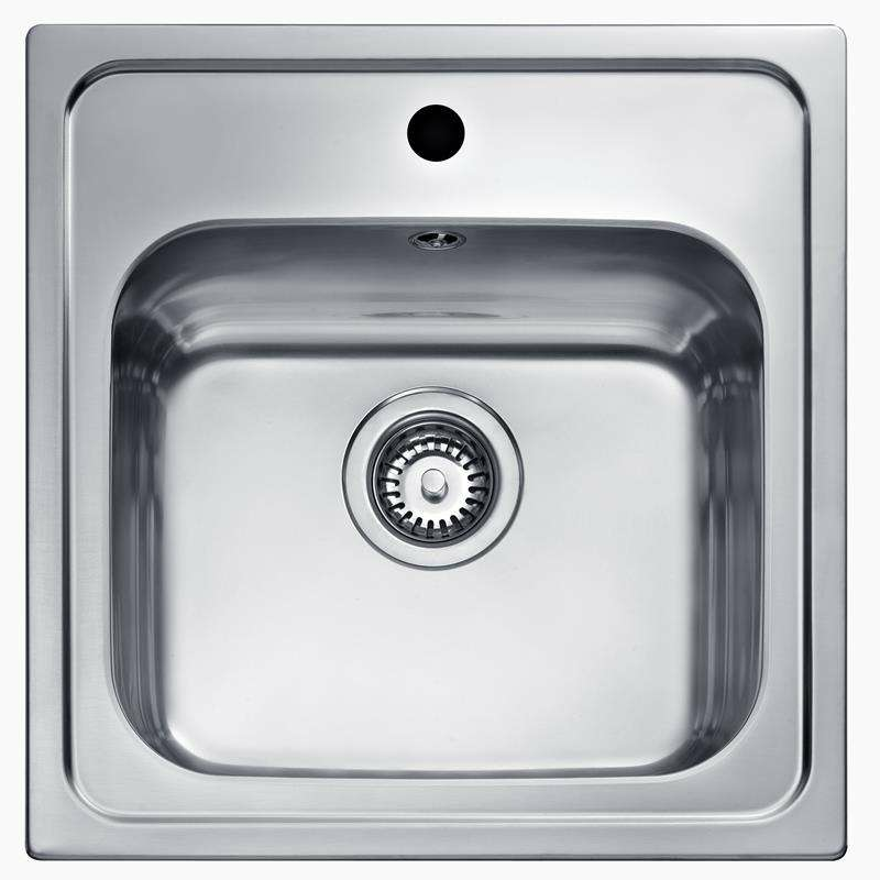 Fregadero encastrado Teka ELINE 1C – Acero inoxidable pulido, 50 cm, Cubeta 18 cm