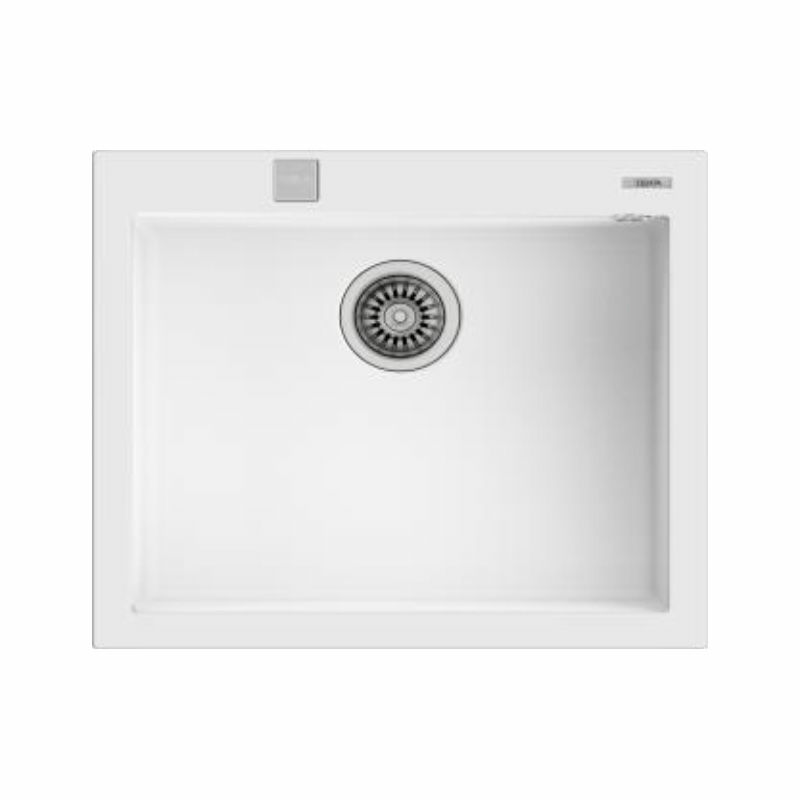 Fregadero encastrado Teka FORSQUARE 50.40 TG – Tegranite+ 80% cuarzo, Blanco ártico, Cubeta 20 cm