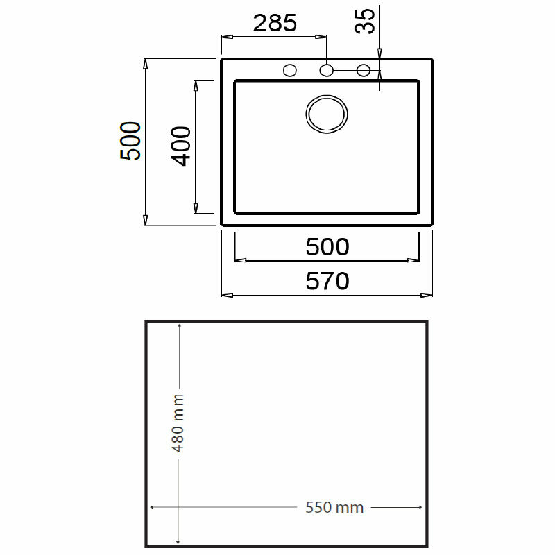 Fregadero encastrado Teka FORSQUARE 50.40 TG – Tegranite+ 80% cuarzo, Blanco ártico, Cubeta 20 cm